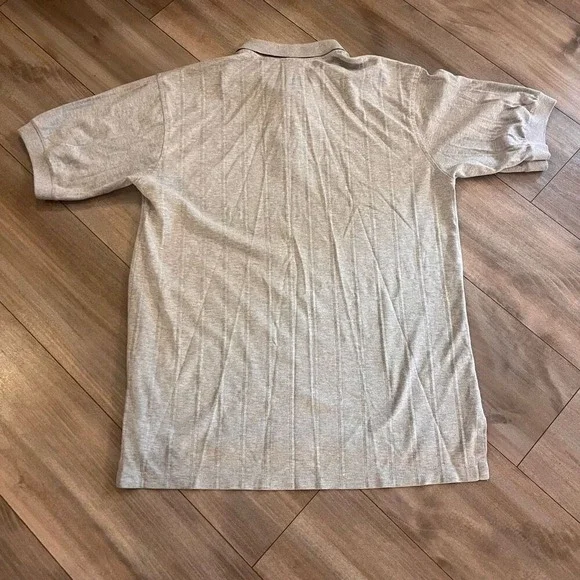 Harley-Davidson Mens Grey Textured Cotton Polo Shirt Size L Bin J-5 - Picture 4 of 4